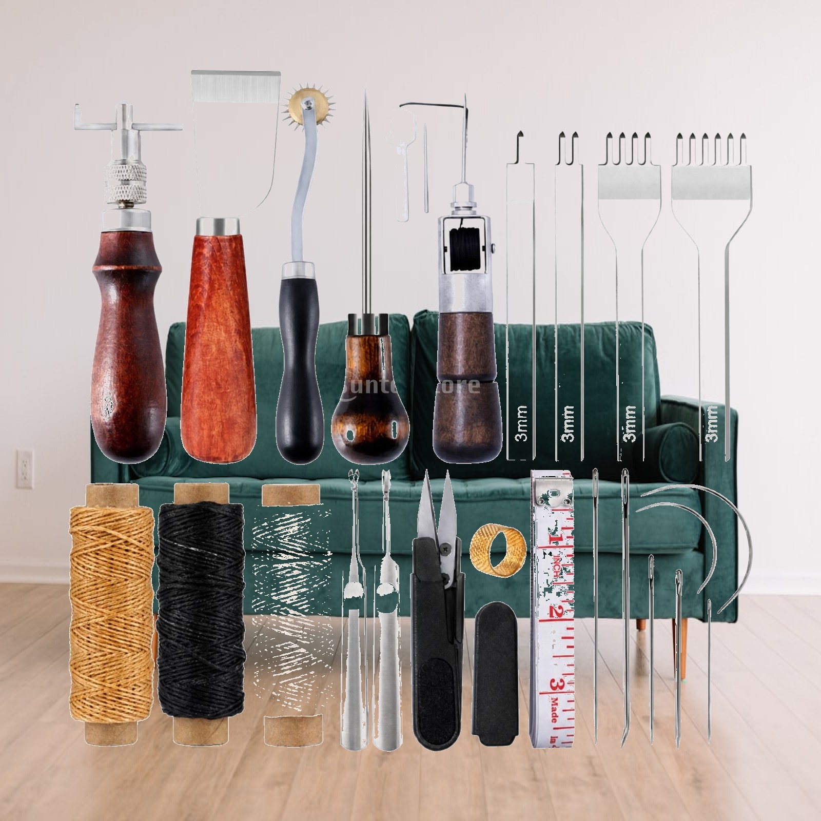 Leatherwork Hobby - Kit di punzoni manuali per pelle