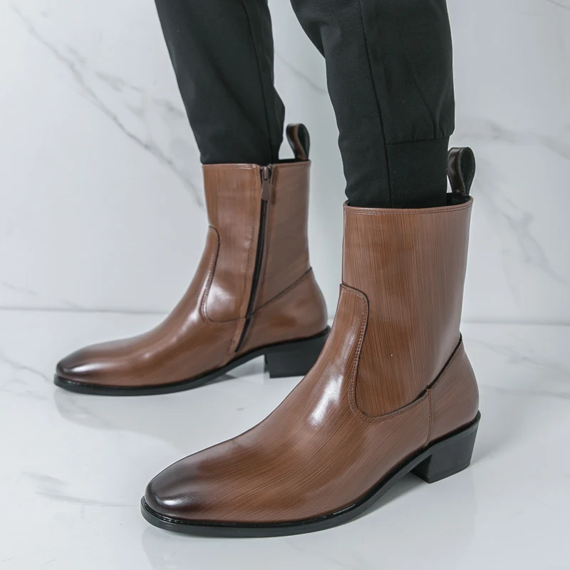 Leather Work Flats - Stivaletti classici comodi Botas Stivaletti Chelsea