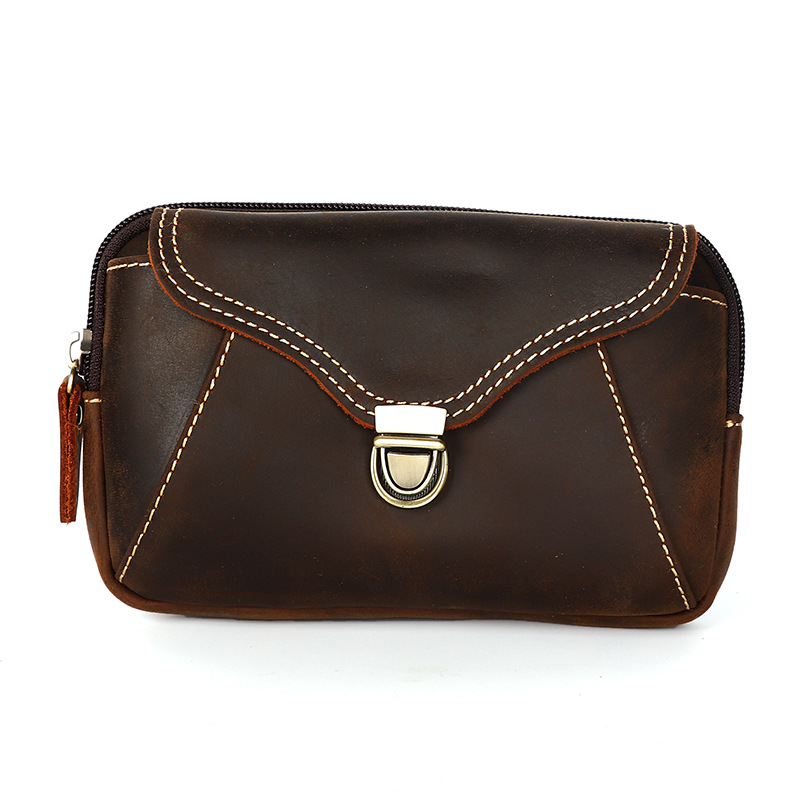 Leatherwork Designs - Marsupio in pelle da uomo, borsa