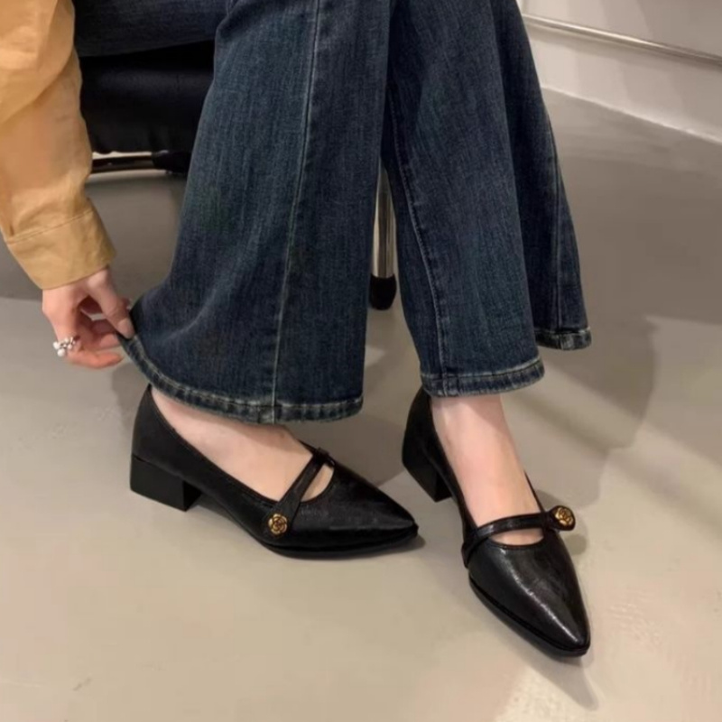 Leatherwork In French - Scarpe Mary Jane Vintage Francesi con