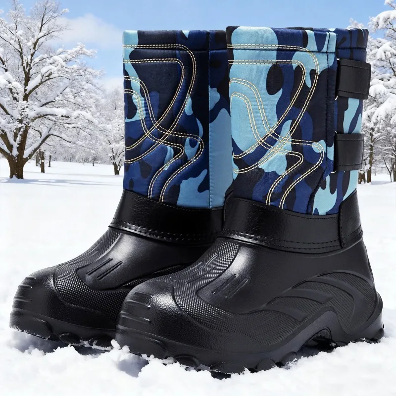 Leather Work Flats - Stivali Invernali da Uomo Camo a