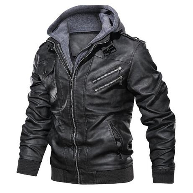 Cappotti con Cappuccio da Uomo - Leather Work Jacket With Hood recensione e prezzo
