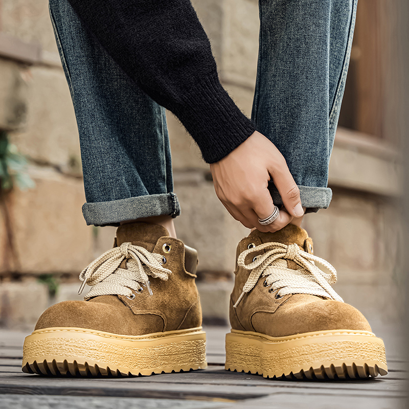 Stivali da uomo in pelle scamo - Leather Work Flats recensione e prezzo